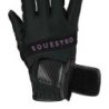 Equestro Guanti in tessuto tecnico con logo multicolor - Nero