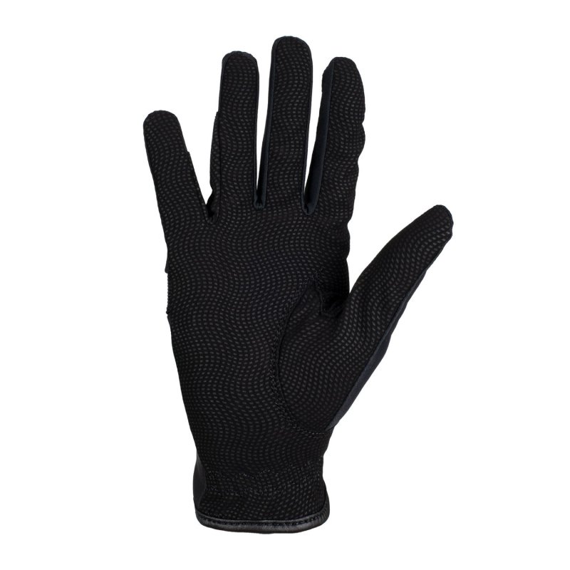 Equestro Guanti in tessuto tecnico con logo multicolor - Nero