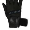 Equestro Guanti in tessuto tecnico con logo multicolor - Nero