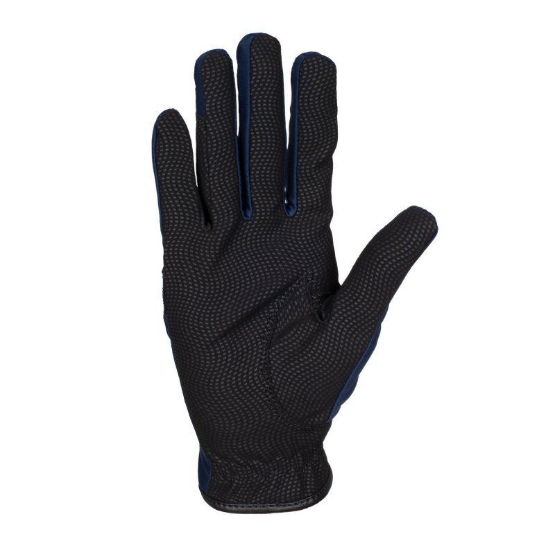 Equestro Guanti in tessuto tecnico con logo multicolor - Blu navy
