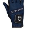 Equestro Guanti in tessuto tecnico con logo multicolor - Blu navy