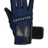 Equestro Guanti in tessuto tecnico con logo multicolor - Blu navy