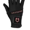 Equestro Guanti in tessuto tecnico con logo multicolor - Nero