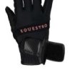 Equestro Guanti in tessuto tecnico con logo multicolor - Nero