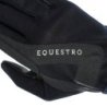 Equestro Guanti in tessuto tecnico con rivestimento in pile - Blu navy