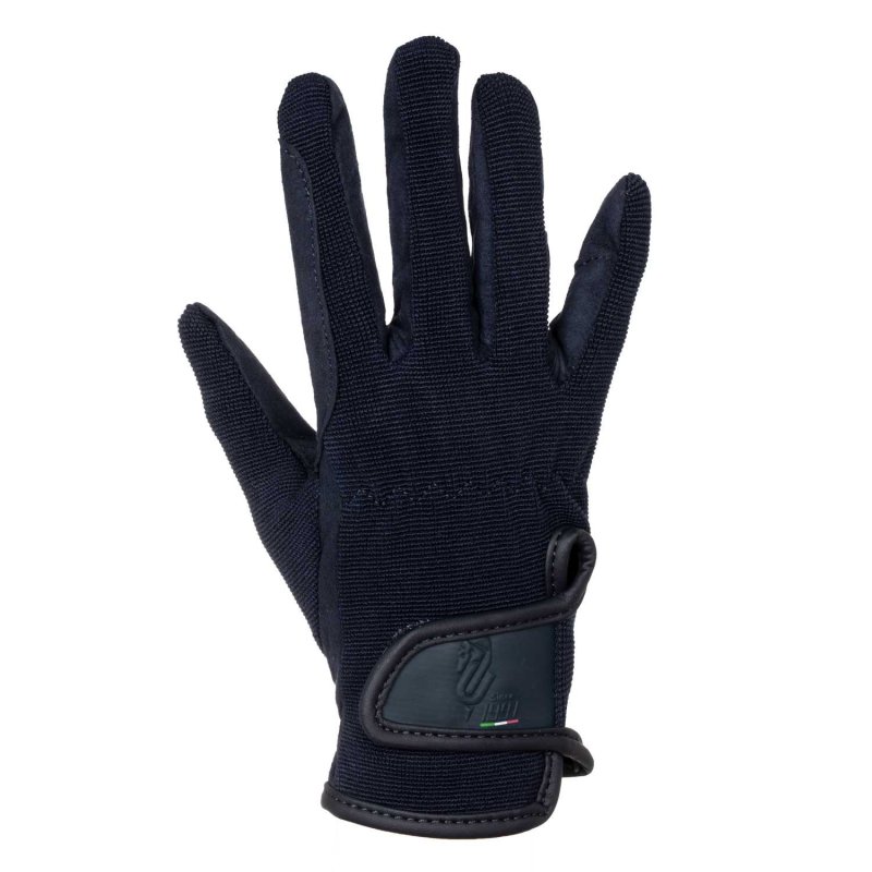 Umbria Equitazione Guanti pelle sintetica amara - Blu navy