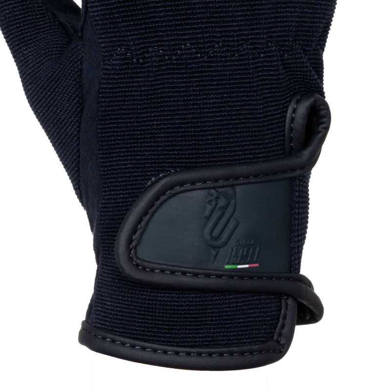 Umbria Equitazione Guanti pelle sintetica amara - Blu navy