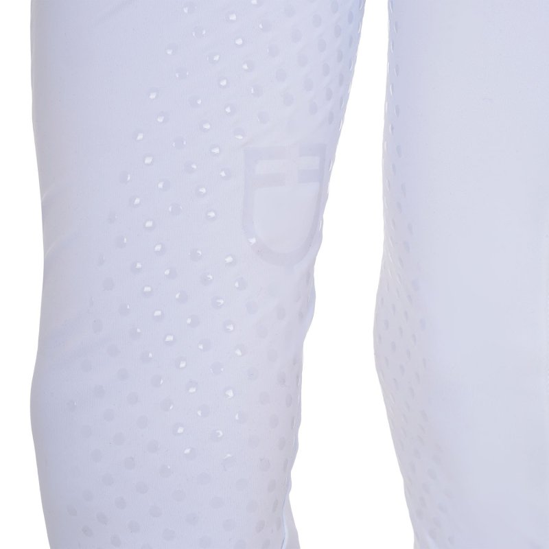 Equestro Leggings bambina con decorazioni perforate - Bianco
