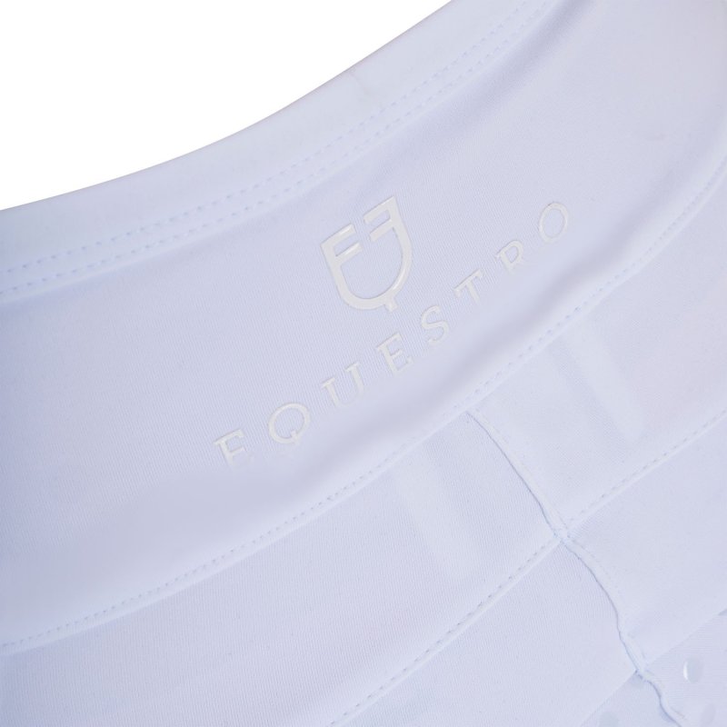 Equestro Leggings bambina con decorazioni perforate - Bianco