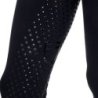 Equestro Leggings bambina con decorazioni perforate - Nero
