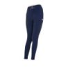 Equestro Leggings bambina con decorazioni perforate - Blu navy