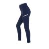 Equestro Leggings bambina con decorazioni perforate - Blu navy