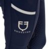 Equestro Leggings bambina con decorazioni perforate - Blu navy