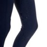 Equestro Leggings bambina con decorazioni perforate - Blu navy