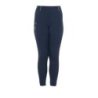Equestro Leggings bambina slim fit grip con logo - Blu navy