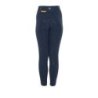 Equestro Leggings bambina slim fit grip con logo - Blu navy