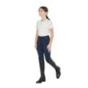 Equestro Leggings bambina slim fit grip con logo - Blu navy
