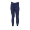 Equestro Leggings bambina slim fit grip con logo - Blu navy