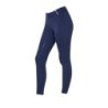 Equestro Leggings bambina slim fit grip con logo - Blu navy