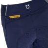 Equestro Leggings bambina slim fit grip con logo - Blu navy