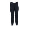 Equestro Leggings bambina slim fit grip con logo - Nero