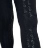 Equestro Leggings bambina slim fit grip con logo - Nero