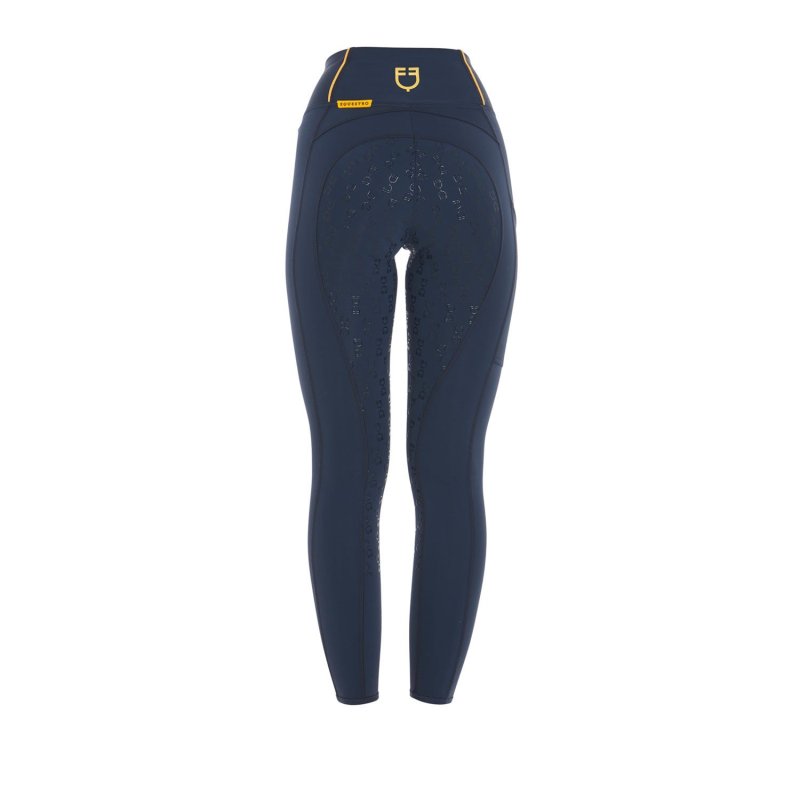 Equestro Leggings da donna con fodera in pile - Blu navy