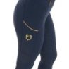 Equestro Leggings da donna con fodera in pile - Blu navy