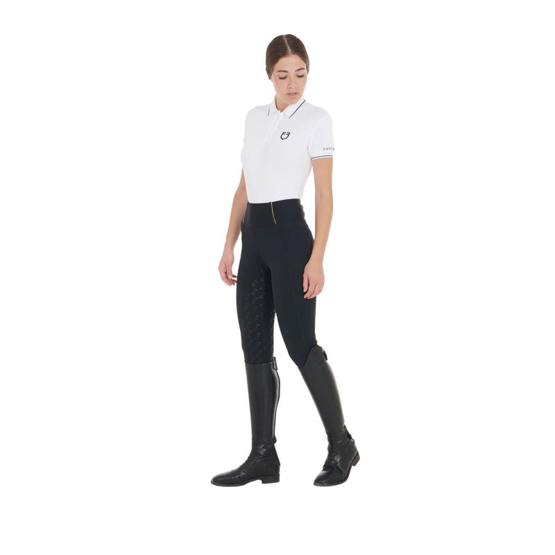 Equestro Leggings da donna con fodera in pile - Nero