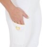 Equestro Leggings da donna con fodera in pile - Bianco
