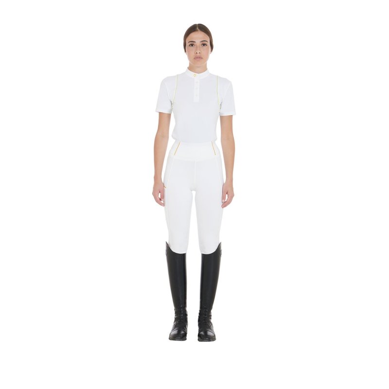Equestro Leggings da donna con fodera in pile - Bianco