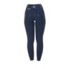 Equestro Leggings donna slim fit full grip - Blu navy