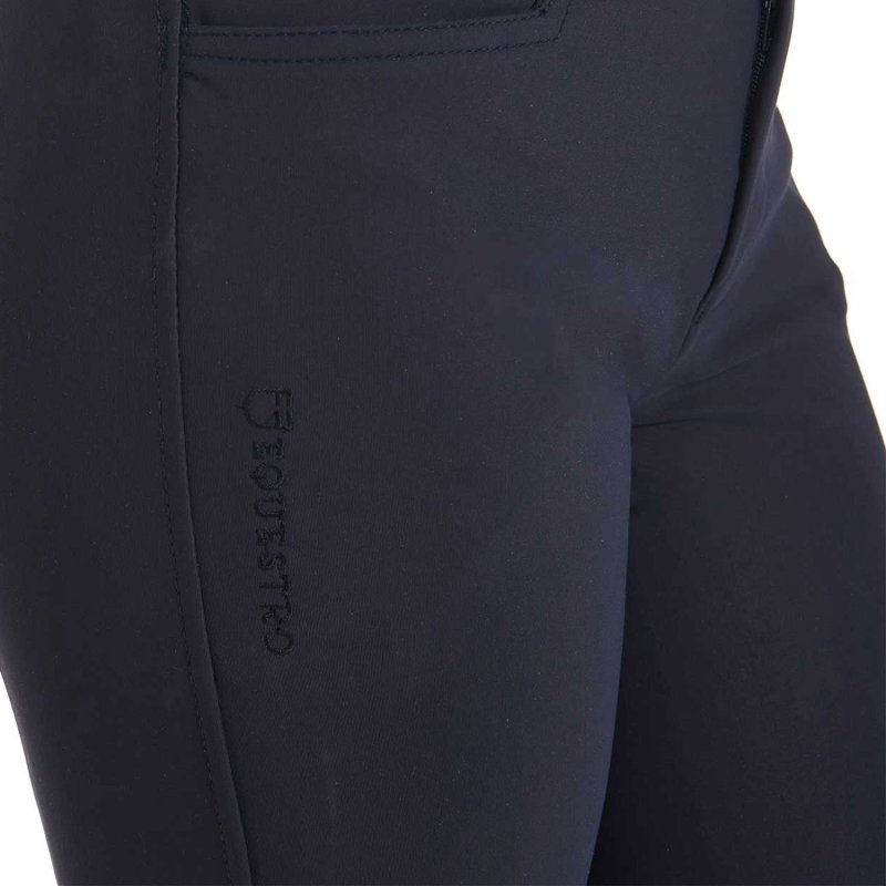 Equestro Pantaloni unisex bambini slim fit - Blu navy