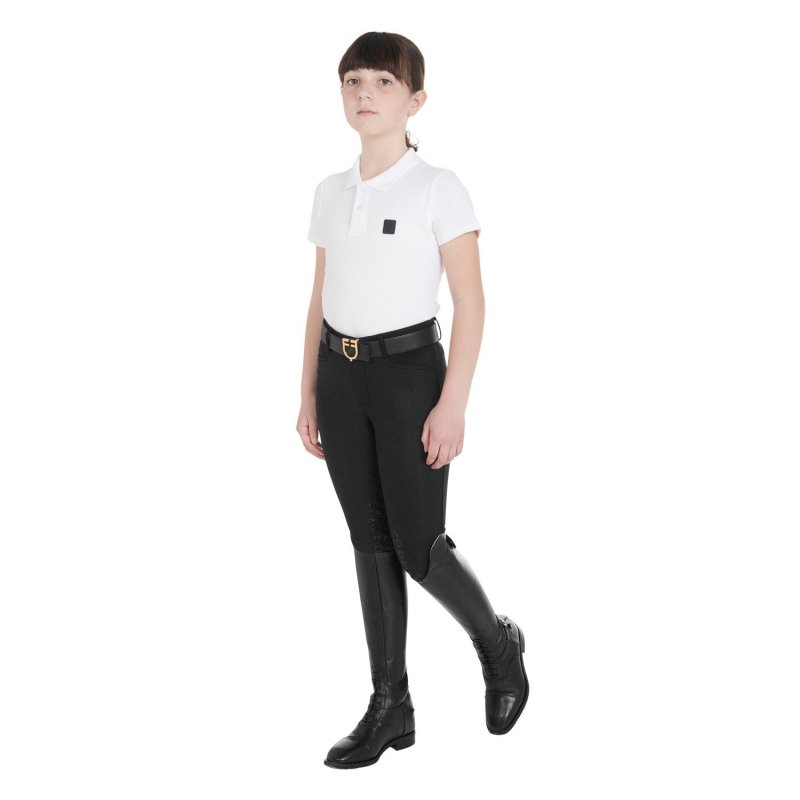Equestro Pantaloni unisex bambini slim fit - Nero