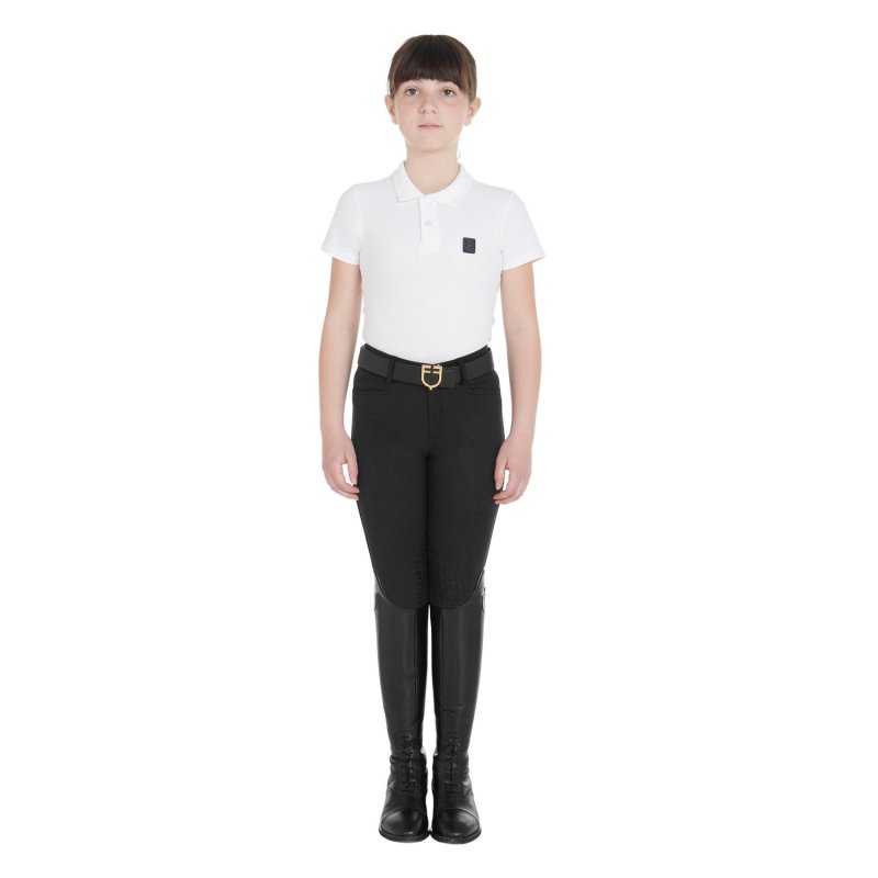 Equestro Pantaloni unisex bambini slim fit - Nero
