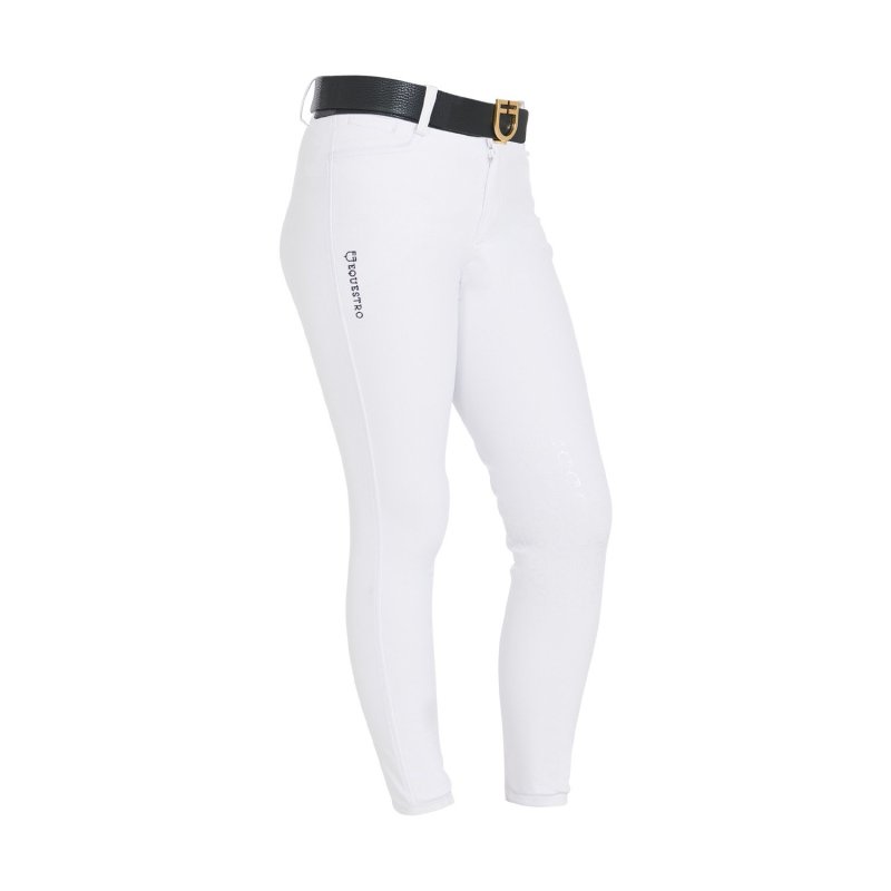 Equestro Pantaloni unisex bambini slim fit - Bianco