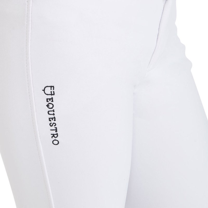 Equestro Pantaloni unisex bambini slim fit - Bianco