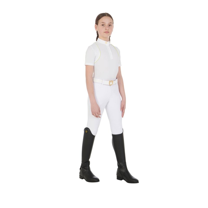 Equestro Pantaloni unisex bambini slim fit - Bianco