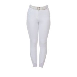 Equestro Pantalone slim fit donna Ridertechnology 2.0 cuciture termosaldate - Bianco