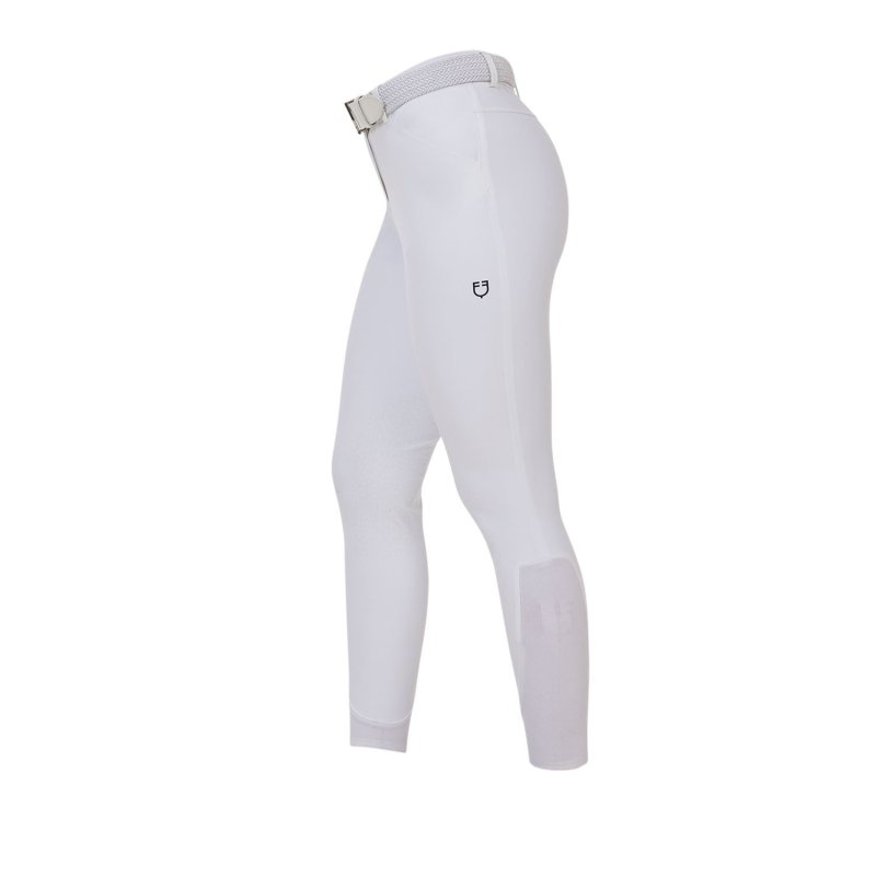 Equestro Pantalone slim fit donna Ridertechnology 2.0 cuciture termosaldate - Bianco
