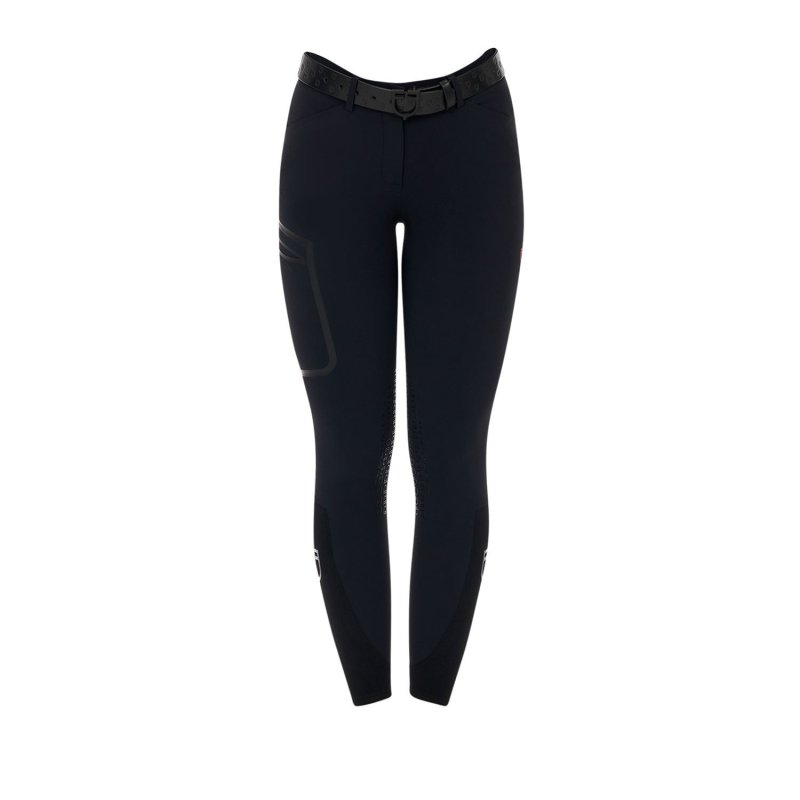 Equestro Pantalone slim fit donna Ridertechnology 2.0 cuciture termosaldate - Nero