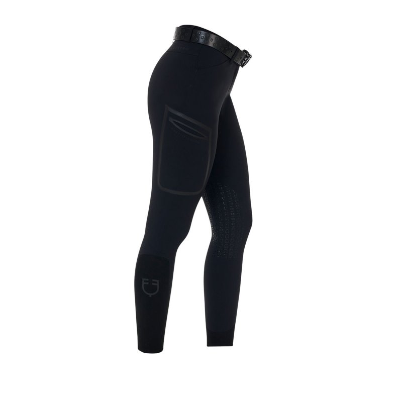 Equestro Pantalone slim fit donna Ridertechnology 2.0 cuciture termosaldate - Nero