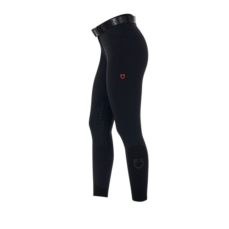 Equestro Pantalone slim fit donna Ridertechnology 2.0 cuciture termosaldate - Nero