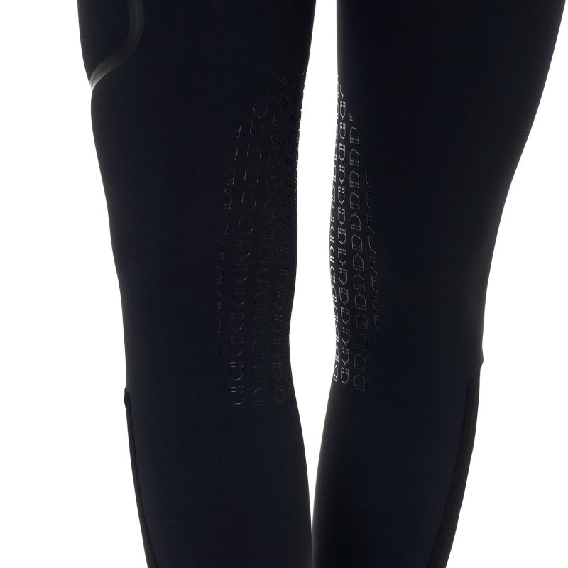 Equestro Pantalone slim fit donna Ridertechnology 2.0 cuciture termosaldate - Nero