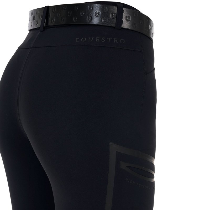 Equestro Pantalone slim fit donna Ridertechnology 2.0 cuciture termosaldate - Nero