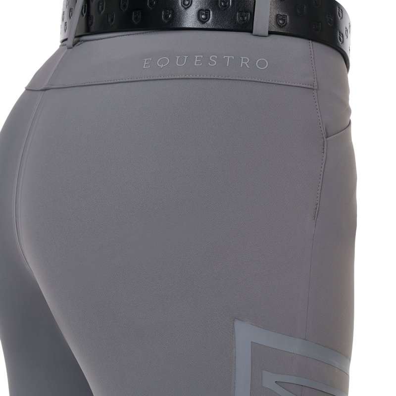 Equestro Pantalone slim fit donna Ridertechnology 2.0 cuciture termosaldate - MOCKINGBIRD (18-4015)
