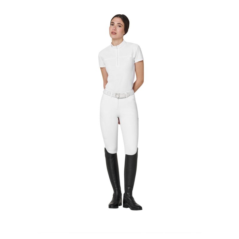 Equestro Pantalone slim fit donna Ridertechnology 2.0 full grip - Bianco