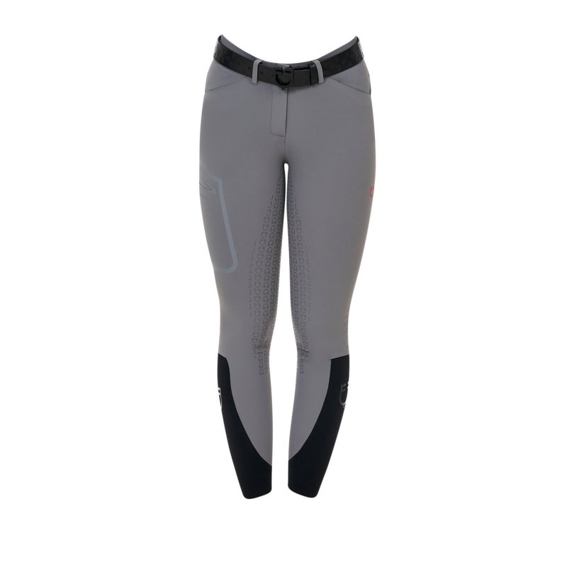 Equestro Pantalone slim fit donna Ridertechnology 2.0 full grip - MOCKINGBIRD (18-4015)