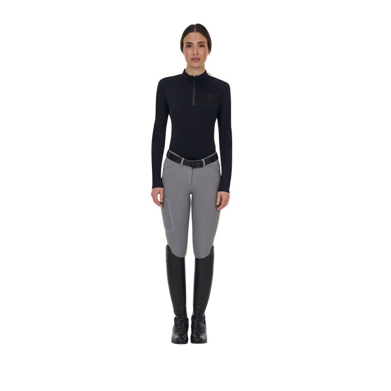 Equestro Pantalone slim fit donna Ridertechnology 2.0 full grip - MOCKINGBIRD (18-4015)