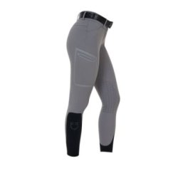 Equestro Pantalone slim fit donna vita alta Ridertechnology 2.0 cuciture termosaldate - MOCKINGBIRD (18-4015)